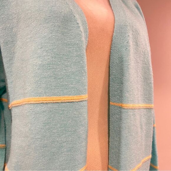 Striped Blue Cardigan Sweater size XL - Picture 4 of 10